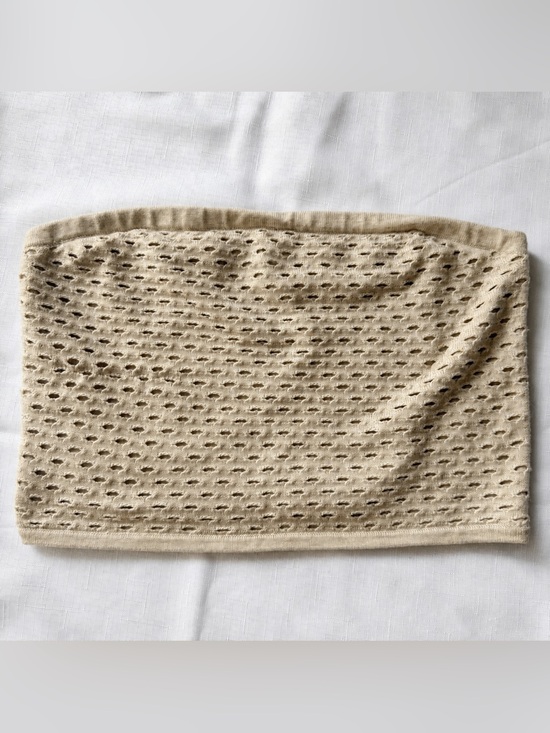 aerie Tops - Aerie Open Knit Tube Top Sweater Beige Taupe Size Large